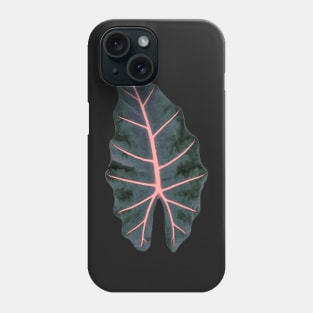 PixDezines Watercolor Dark Blue Pink Spine Caladium Phone Case