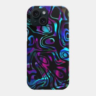 Dynamic Blues Abstract Digital Art. Phone Case