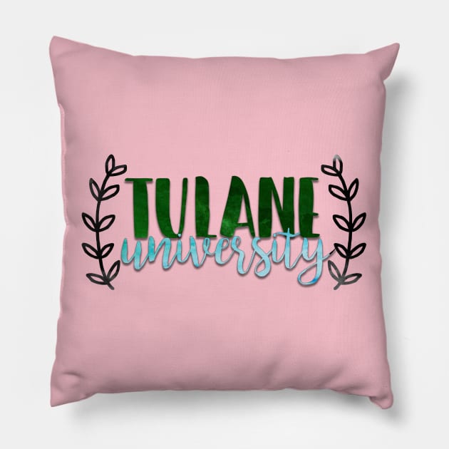 Tulane University Pillow by doodlesbydani