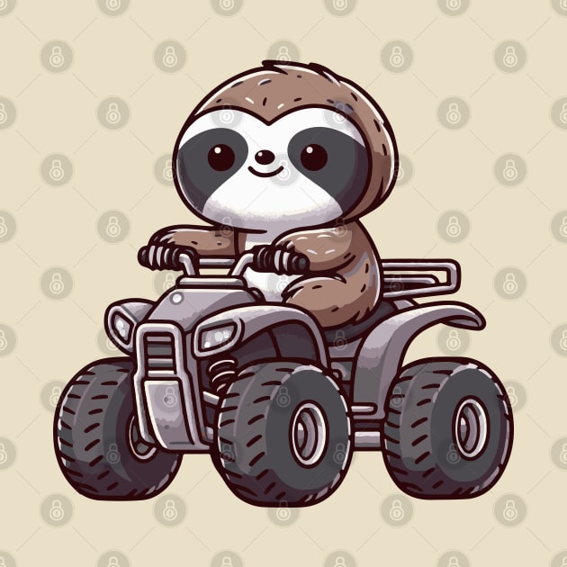 Cute sloth On ATV by fikriamrullah