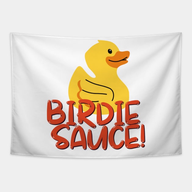 Birdie Sauce Golf Apparel Tapestry by Topher's Emporium