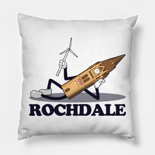 Rochdale Town Hall / Scout Moor (1930s rubberhose cartoon character style) Pillow