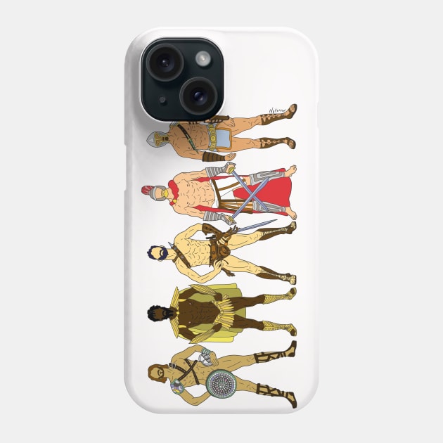 5 Gladiators and Warriors Phone Case by notsniwart