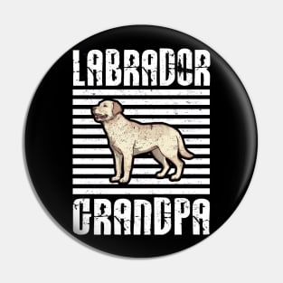 Labrador Grandpa Proud Dogs Pin