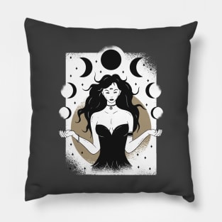 Lunar Goddess Illustration Pillow