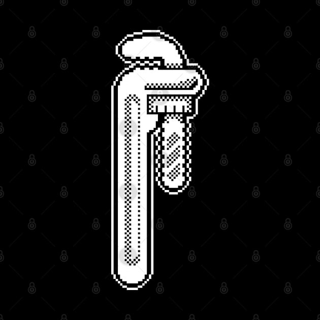 vertical wrench - 1bit pixel art by pixel eats sugar