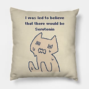 I was led by serotonin - 1bit Pixel Art Pillow