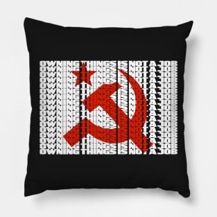 Owning things is not a job (Red/White) Pillow