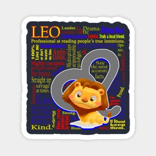 Leo Symbol Personality Traits cute Zodiac Sign T-Shirt Magnet