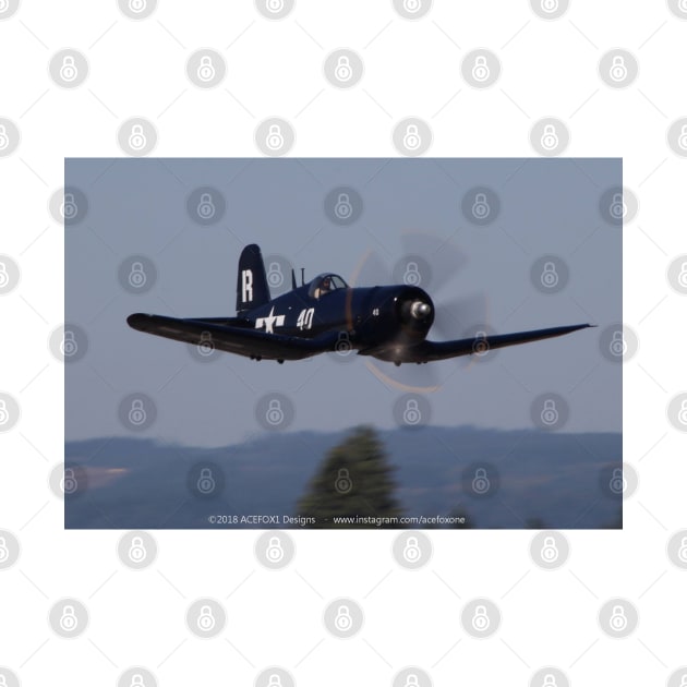 F4U-7 Corsair Flyby by acefox1