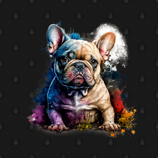 French Bulldog Puppy Frenchy doggy dog by Buff Geeks Art