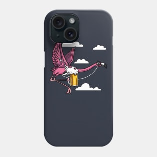 Flamingo Bird Beer Drinking Party Phone Case