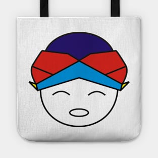 Smiling Red Blue Blangkon Boy Tote