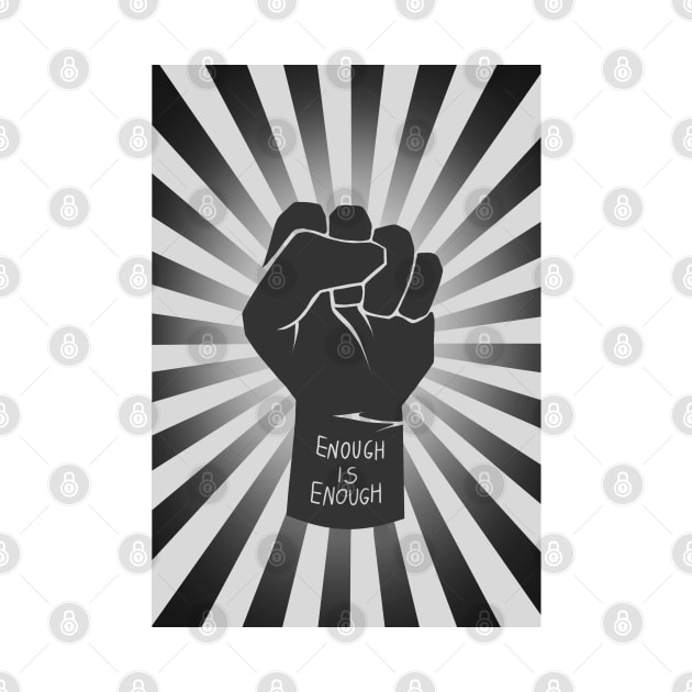 black raising fist | enough is enough | retro, vintage by acatalepsys 