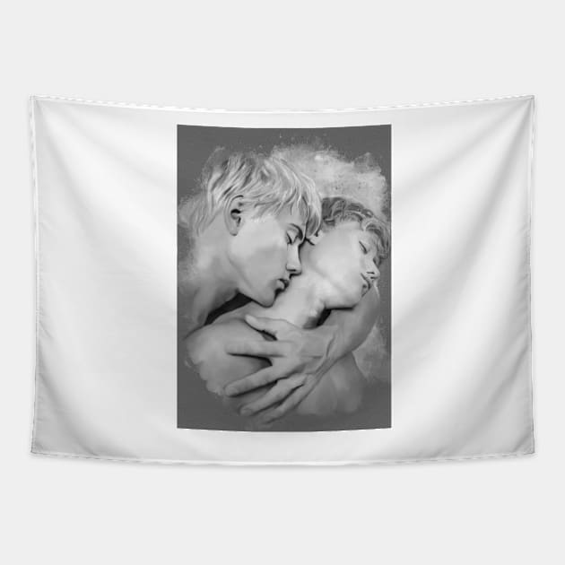 LGBTQ Boyslove drawing hand painted Tapestry by NinjadesignShop