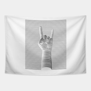 Rock on (black version) Tapestry