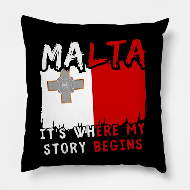 Malta Pillow by footballomatic