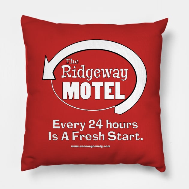 The Ridgeway Motel Pillow by UncannyCounty