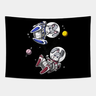 Rabbit Space Astronauts Tapestry