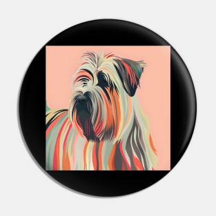 Retro Briard: Pastel Pup Revival Pin