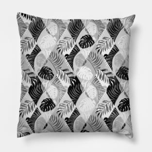 Black and White Tropical Diamonds Pillow