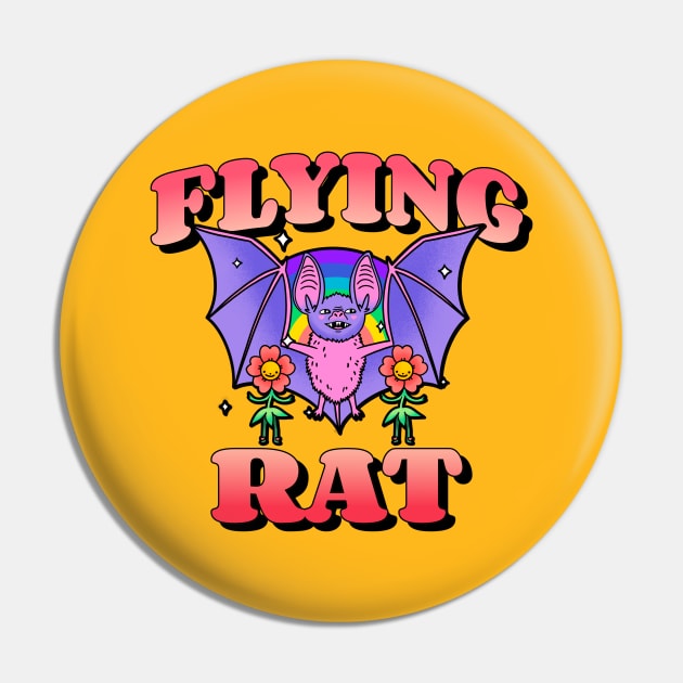 Flying Rat Pin by nightDwight