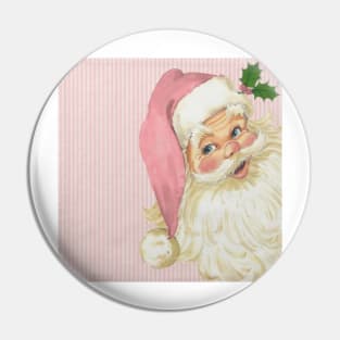 retro vintage pink santa claus Pin