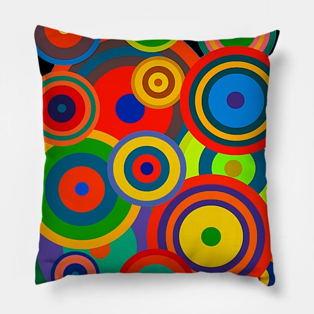 Op Art No. 202 Kandinsky Pillow by RockettGraph1cs