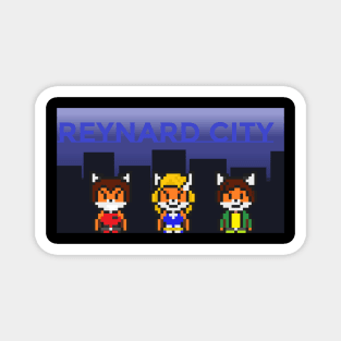 Reynard City pixel art (Animeartistmii) Magnet