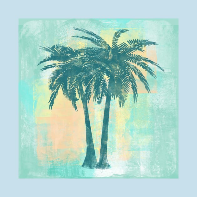 Painted Palm Trees Tropical Colors by LittleBean