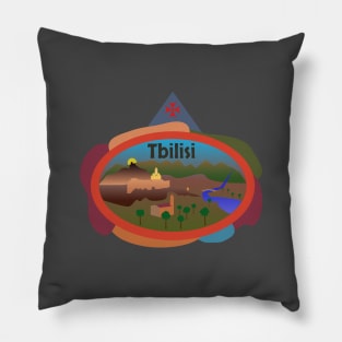 Tbilisi, Georgia.  Elegant Modern Design Pillow