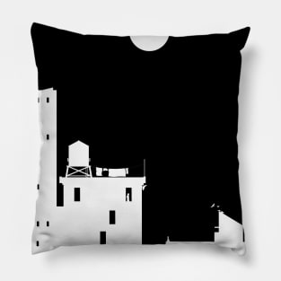 Inverted City Silhouette Pillow