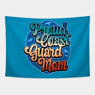 Proud Coast Guard Mom Tapestry