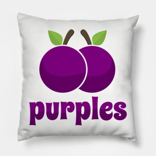 Purples > Oranges Pillow