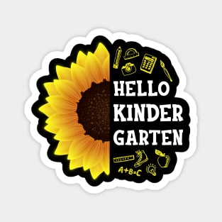 Hello Kindergarten Shirt Kindergarten Back To School Sunflower Gift Magnet