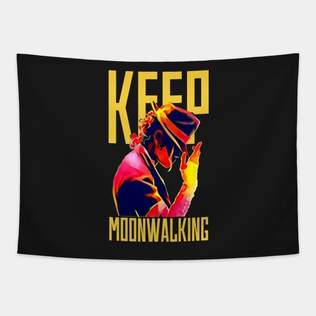 Keep Moonwalking Tapestry by Fenay-Designs