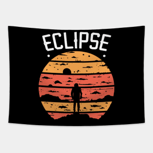 solar eclipse 2024 vintage Tapestry