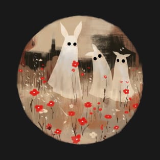 Ghost Bunnies staring contest T-Shirt