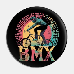 BMX Grunge Sun for Men Women Kids and Bike Riders Pin