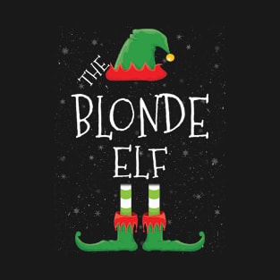 BLONDE Elf Family Matching Christmas Group Funny Gift T-Shirt