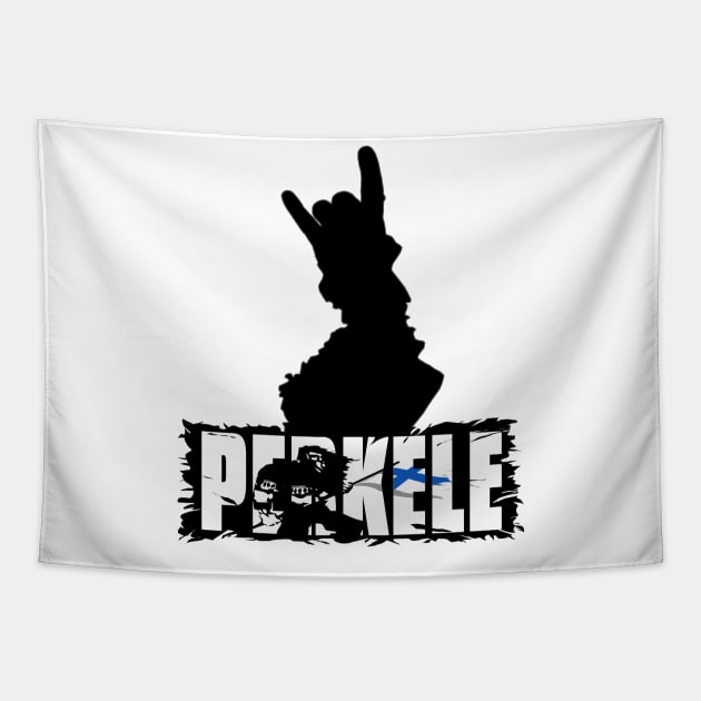 Finland Land of Perkele Tapestry by Perkele Shop