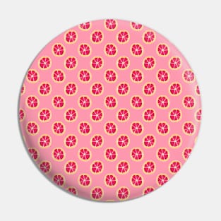 Pink Grapefruit Pattern Pin