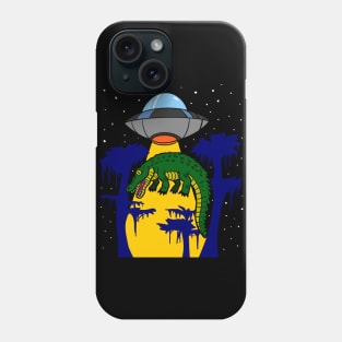 Alligator Being Abducted by UFO Phone Case