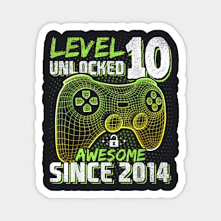 10th Birthday Gamer 10 Year Old Bday Boy Ten Son Magnet