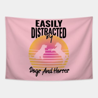 humor sarcastic Doggy dog horse distracted Animal Enthusiast Tapestry