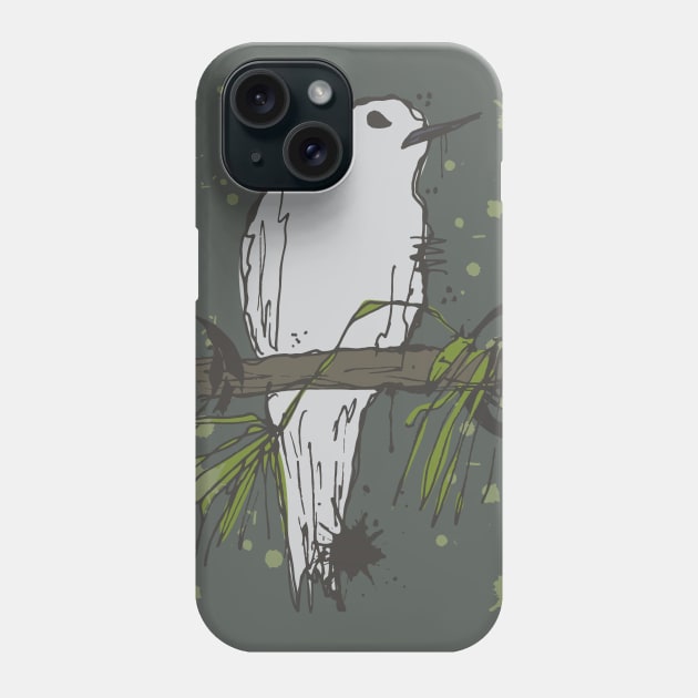 Fairy tern on a branch sketch Phone Case by linespace-001