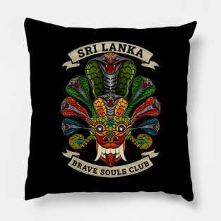 Sri Lanka Naga Yaka Mask (Devil Mask)  : Brave Souls Club Pillow