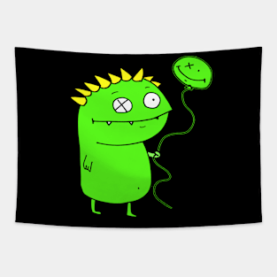 MONSTER HOLDING A BALLOON! Tapestry