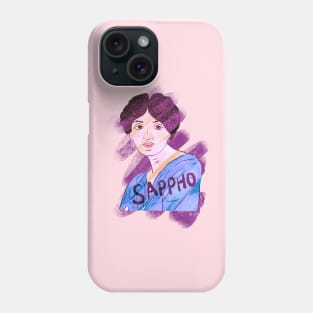 Sappho Greek statue illustration LGBTQI+ Phone Case