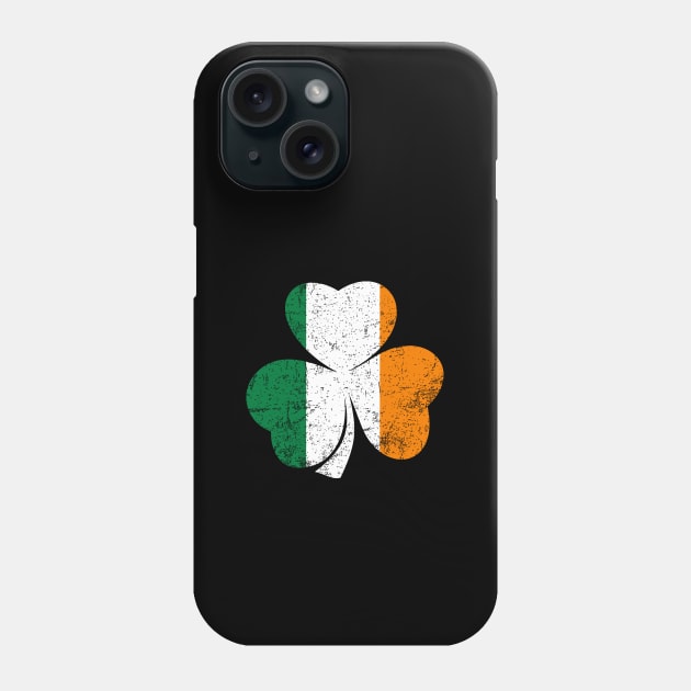 St Patrick's Day Shirt Women's Ireland Shamrock Distressed Irish Flag Clover Phone Case by PsychoDynamics